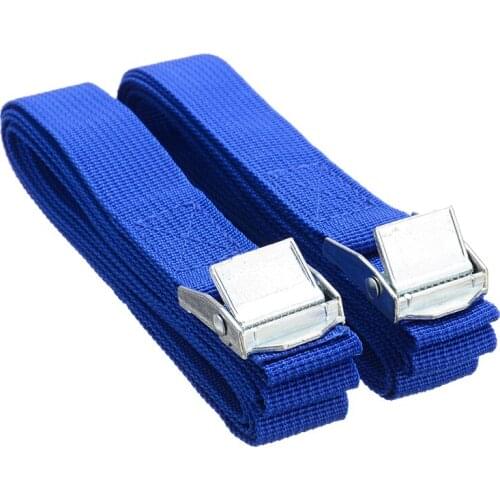 Mayitr 2pcs Blue Car Auto Buckled Straps Tie Down Lashing Cam Buckle Roof Rack 2.5M x 25mm Accessories