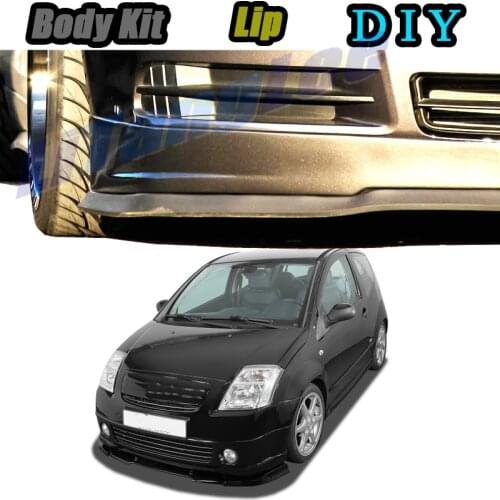 Car Bumper Lip Front Spoiler Skirt Deflector For Citroen C2 2003~2010 Tune Car Modified Body Kit VIP Hella Flush Lips