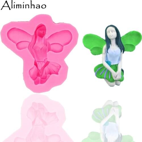 B0645 Angel girl for DIY Cake Silicone mold chocolate fondant cake decorating tools Resin Clay Mould