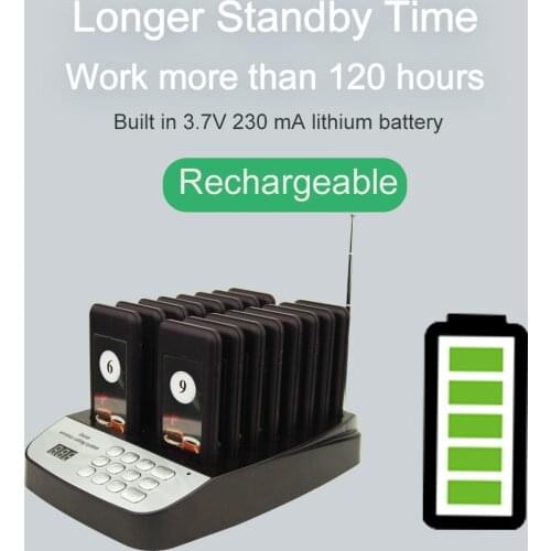 JINGLE BELLS Wireless Calling System restaurant 16 pagers & 1 keyboard transmitter wireless paging system coaster guest pager