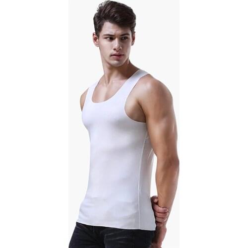 Ice Silk Seamless Mens Sports Narrow Shoulder Vest Running Fitness Riding Breathable Cool Vest Outdoor Sports Clothes