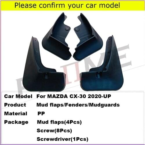 Mud flaps For Mazda CX30 CX-30 2020 2021 Hatch Hatchback Mud Flaps Splash Guards Mudguards Front Rear Fender flares yc101244
