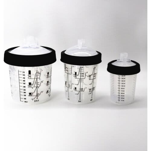 2pcs Spray gun Paint Mixing Cup PPS Type H/O Quick Cup, spray gun tank pps tank 165/400/600ml pps Disposable paint cup