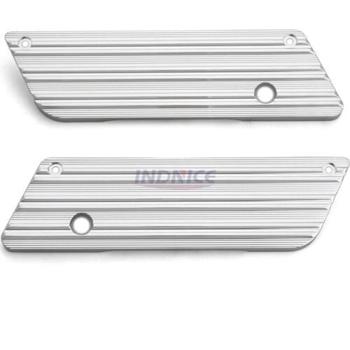 Chromed Contrast Deep edge cut Saddlebag Latches Cover for Harley Ultra Classic Electra Glide FLHR FLHX 95-13
