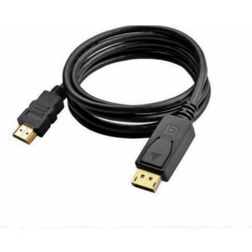 DisplayPort to HDMI-compatible Cable 1.8M 1080P Display Port DP to HDMI-compatible Cable for Connecting Laptop Projectors to Lap