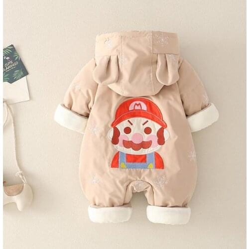 Boys and girls newborn Jumpsuit cartoon cotton padded jacket good quality