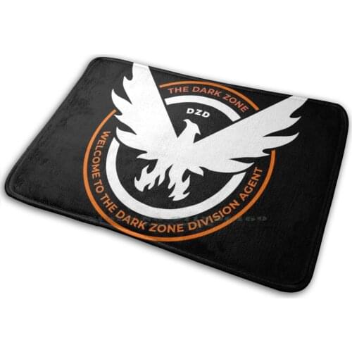 The Division Orange Dark Zone Mat Rug Carpet Anti-Slip Bedroom Entrance Door Mat Division 2 Dark Zone Badge Gamer Gaming Game