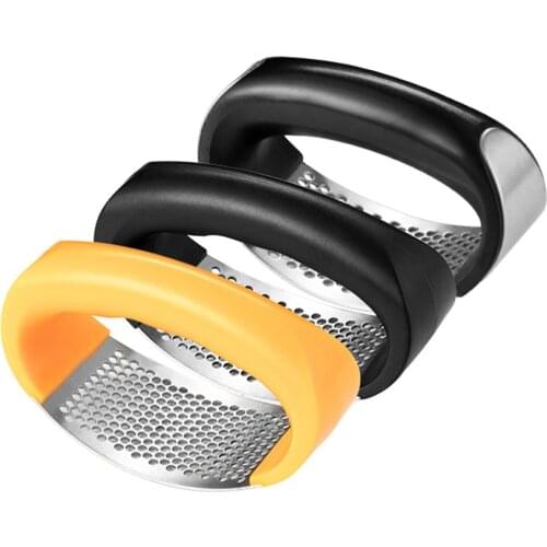 Kitchen Garlic Press Rocker Garlic Crusher Tool Garlic Press Rocker Roller Slicer for Ginger Nuts Bottle Opener