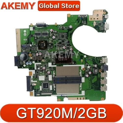 90NX00S0-R00020 For Asus P553UJ P553UF PRO553U PRO553UJ P553U Mainboard Laptop Motherboard W/ I5-6200U/6198U GT920M/2GB