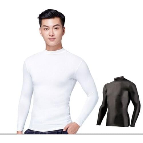 Mens Golf Shirts Sun UV Protection Ice Tshirts Mens Long Sleeve Underwear Male Outdoor Breathable Tights Shirt Underwear D0667