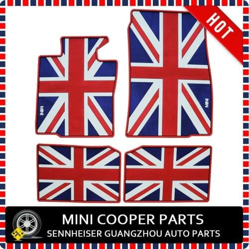 Brand New Rubber Material Big Union Jack Style Foot Mat For Mini Cooper Countryman S R60 (4 Pcs/Set)