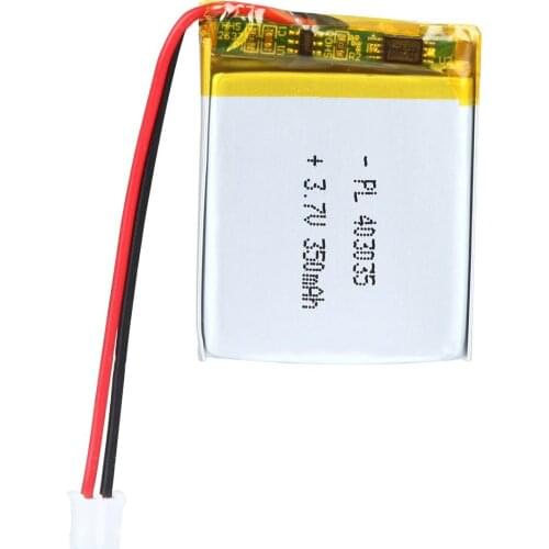 YDL 3.7V 350mAh 403035 Rechargeable Lipo Battery with JST Connector