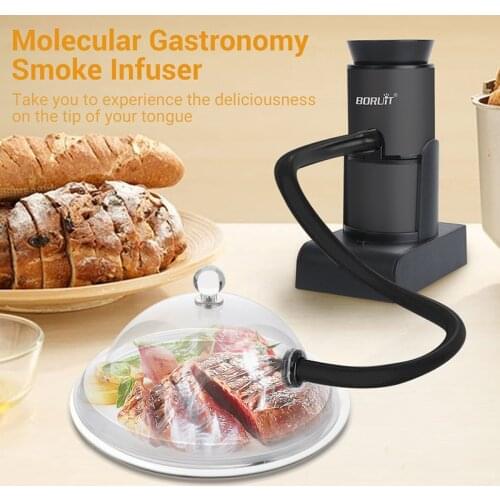 Portable Smoking Gun Molecular Cuisine Hand-held Food Cold Smoke Generator Steak Salmon Meat Smoke Infuser Household Supplies
