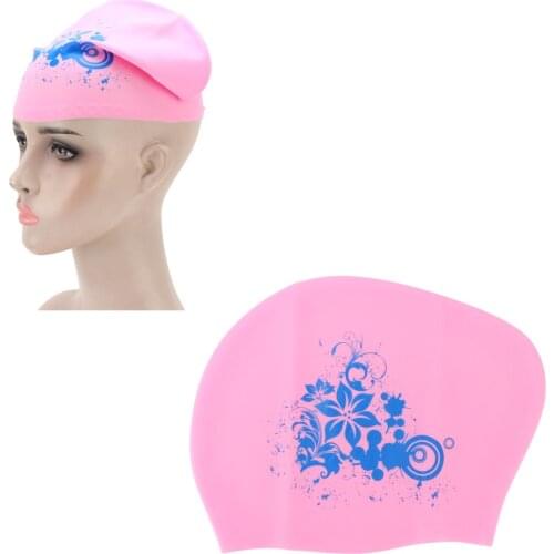 Swim Cap Silicone Swimming Cap Long Hair Waterproof Bathing Swim Cap for Women and Men Diving Waterproof Swim Pool caps