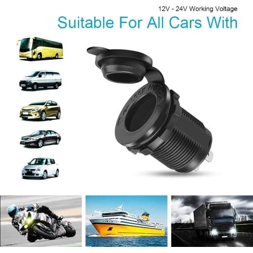 Waterproof Auto Car Cigarette Lighter Socket Car Boat Motorcycle Cigarette Lighter Sockets Splitter Power Plug Outlet for 12V