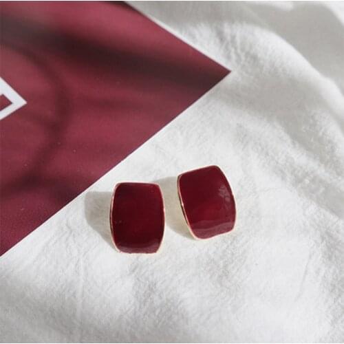 2020 Hot Selling 6 Color Fashion Elegant Geometric Square Earrings Women Cute Mujer Jewelry