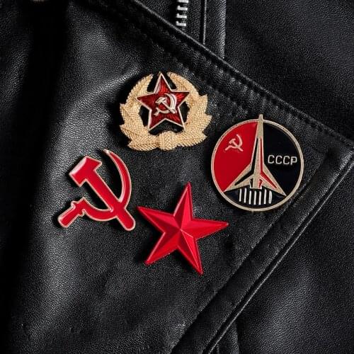 Socialist logo pentagram geometry pin brooch badge personality lapel pin accessories clothes bag hat jewelry gift for friend