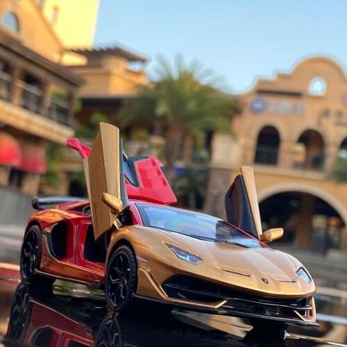 1:32 Lamborghini Eventador SVJ Car Model Year of the Ox Limited Edition Simulation Alloy Car Model Boy Toy Car Collection Gifts