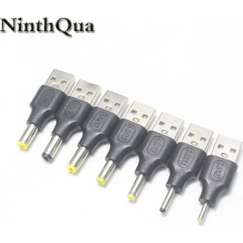 1pcs USB 2.0 A to DC Power plug connector 5.5*2.5 5.5*2.1 5.5*1.7 4.8*1.7 4.0*1.7 3.0*1.1 2.5*0.7mm DC male Adapter Connector