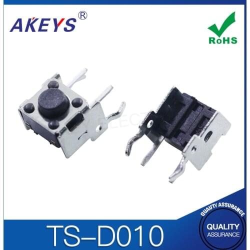 100PCS TS-D010 6*6*5 Momentary tact switch side insert side 2 pin with all-inclusive bracket small switch