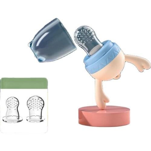 2/3/4Pcs/Set Baby Nipple With Cute Cartoon Teethers Kids Fresh Food Fruit Feeder Nipples Baby Supplies Nipple Silicone Pacifie