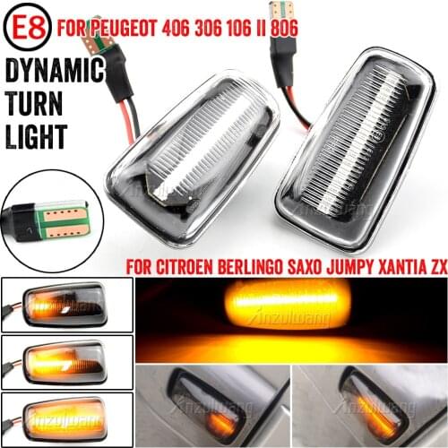 2 pieces Dynamic LED Side Marker Light Bulb Repeater Lamp Indicator For Citroen saxo berlingo jumpy xantia xm xsara zx break