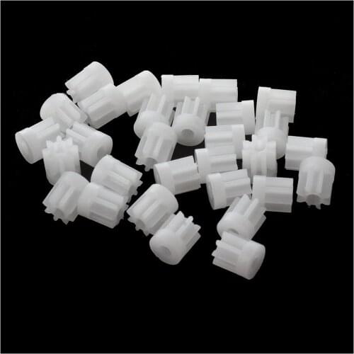 30Pcs 0.5 Modulus 8 Teeth Plastic Gear Cog for 2mm Toy Car Motor Shaft