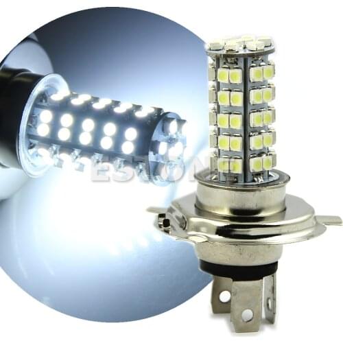 50LC H4 3528 68-SMD LED 6500K 310-Lumen White Fog Light Bulb Headlight Car DC 12V