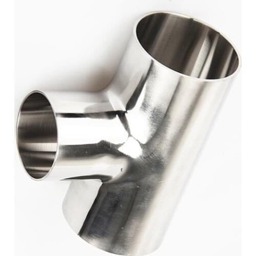 51mm x 32mm x 51mm OD 304 Stainless Steel Sanitary Weld Tee Connector Pipe Fitting For Home Brew Homebrew