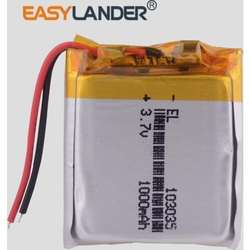 Battery 3.7V polymer lithium battery wireless phone small speaker camera 103035 1000mAh general electric core