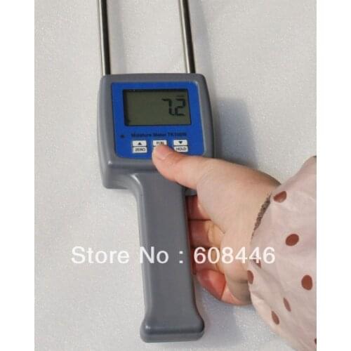 Digital Wood Sawdust Powder Hay Bale Peat Moisture Meter tester with long probe