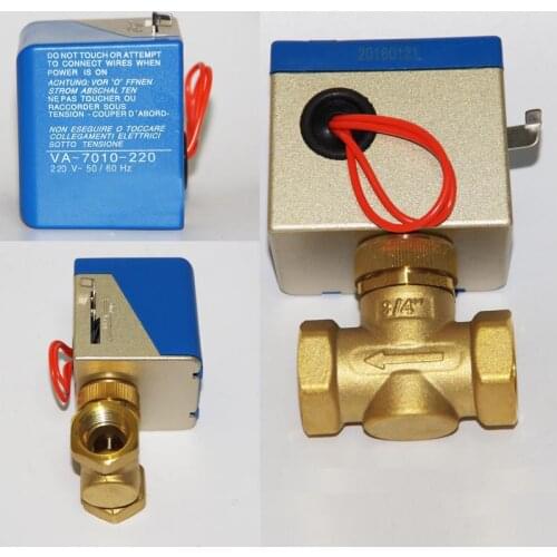 DN20(G 3/4") AC220V 2 way 2 wire fan coli motorized valve/shutoff structure brass valve for automatic control HVAC system