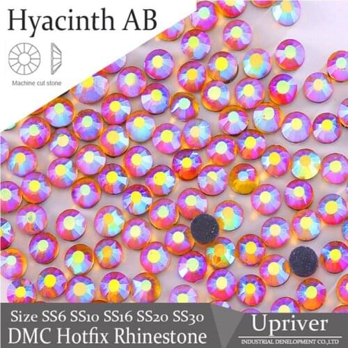 Upriver Hotfix Rhinestones SS6-SS30 Hyacinth AB Bling Strass DMC Stones For Bags Clothes