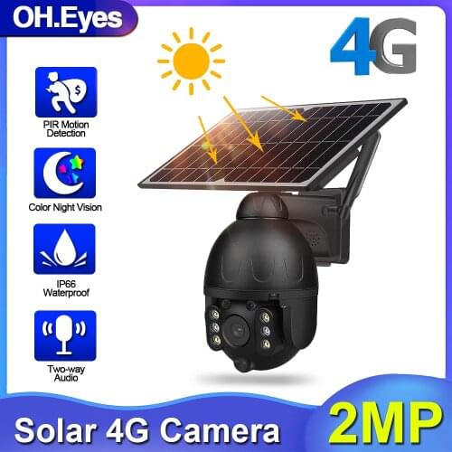 1080P 4G Camera Solar Panel Outdoor IP Camera Rechargeable Battery Powered Colorful Night Vision Surveillance Security camera