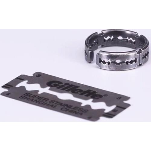 Antique Punk Hollow Ring Male Female Silver Color Shaver Ring Vintage Fashion Ethnic Opening Rings For Women Men Wedding Jewelry