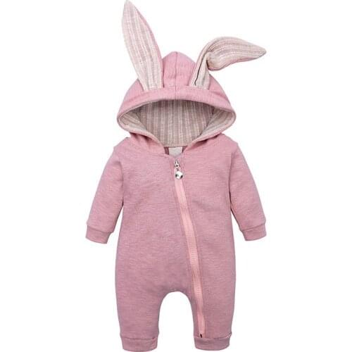 New Born Baby Girl Boy Clothes Newborn Romper Costume Jumpsuit Onesie Cute Ear Cartoon Long Sleeve Rompers Kids Infant Clothes