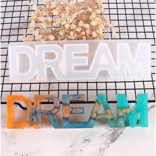 "Dream" Letter Epoxy Resin Molds Mixed Style Silicone Casting Molds for Diy Jewelry Making Findings Supplies Accessories