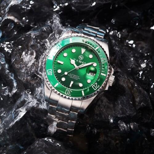 TESEN 2021 Men Watches Top Brand Luxury Sapphire Watch Waterproof Automatic Mechanical Watch Mens Fashion Sport 316L Steel Clock