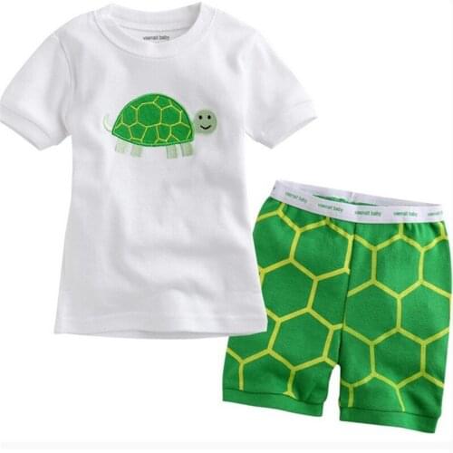 Boys Nightwear Sleepwear Girls Clothing Sets Kids Tracksuits Summer T-Shirts+Shorts Underwear Sports Cartoon Pajama Suits