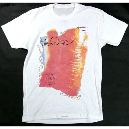 Very RaRe 1987 The Cure Kissing Tour Concert Band Shirt New Wave Smiths 80s Hipster Tees Summer Mens T Shirt sbz8172