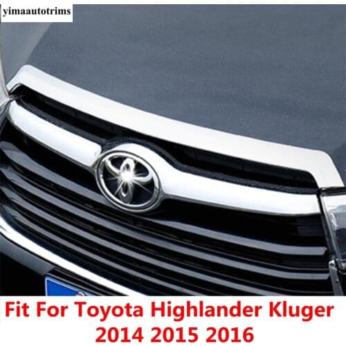 Yimaautotrims For Toyota Highlander Kluger 2014 2015 2016 ABS Auto Accessory Front Up Grid Grill Grille Protector Kit Cover Trim