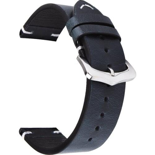Oil Wax Retro Color Change Watch Strap Parts Mens Business Smart 18mm 19mm 20mm 21mm 22mm Genuine Leather Strap Watchbands