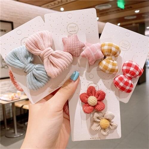 Kawaii Princess Flower Bowknot Scrunchie Children Girls Kids Elastic Hair Rubber Bands Accessories Tie Hair Ring Rope Headdress