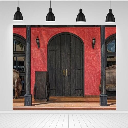 Scopiso Cowboy Vintage Door House Wall Baby Portrait Backdrop Custom Vinyl Photography Background For Photo Studio Photophone