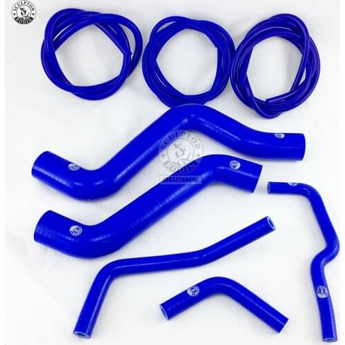 Silicone Radiator hose For FIAT COUPE 2.0 16V GT TRUBO + Vacuum Hose Kit (8 pcs) RED/BLUE/BLACK