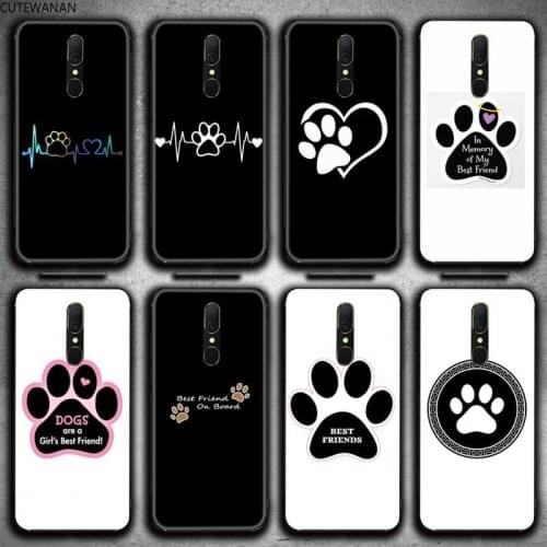 Best friends Dog paw Phone Case For Oppo A5 A9 2020 Reno2 z Renoace 3pro A73S A71 F11