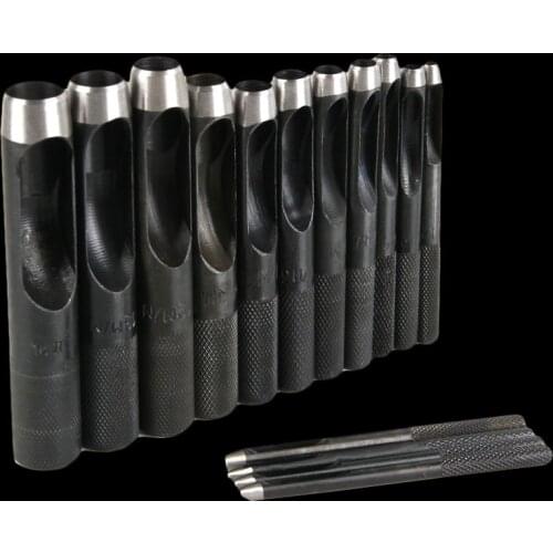 Steel Hollow Hole Punching Leather Gasket Hollow Punch Set Gasket Belt Hole Hand Hole Punching Accessories Craft Tool