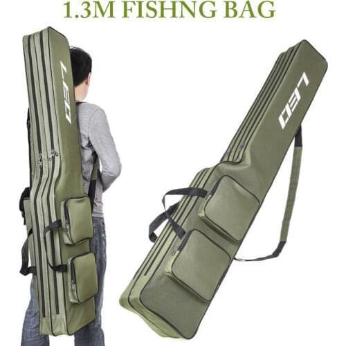 Fishing Bag 130cm Portable Folding Fishing Rod Reel Bag Fishing Tackle Carry Bag Case Travel Storage Bag Fishing Tackle Storage