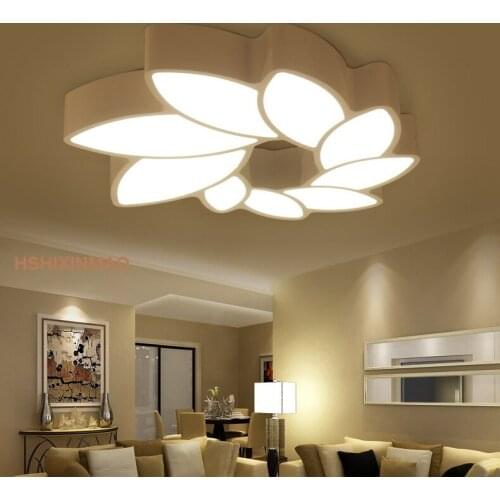 LED petals ceiling lamps leaf-shaped living room lights modern simple art romantic bedroom study room chandeliers AC110-240V