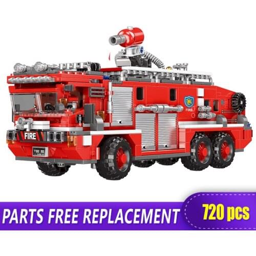 XINGBAO 03030 Fire Fighting Car 720 pcs Model Building Blocks Toys Assembled Fire Hero Boy Childrens Toys Gift With Figure